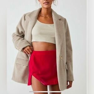NWT Free People Annalise Velvet Mini Skirt